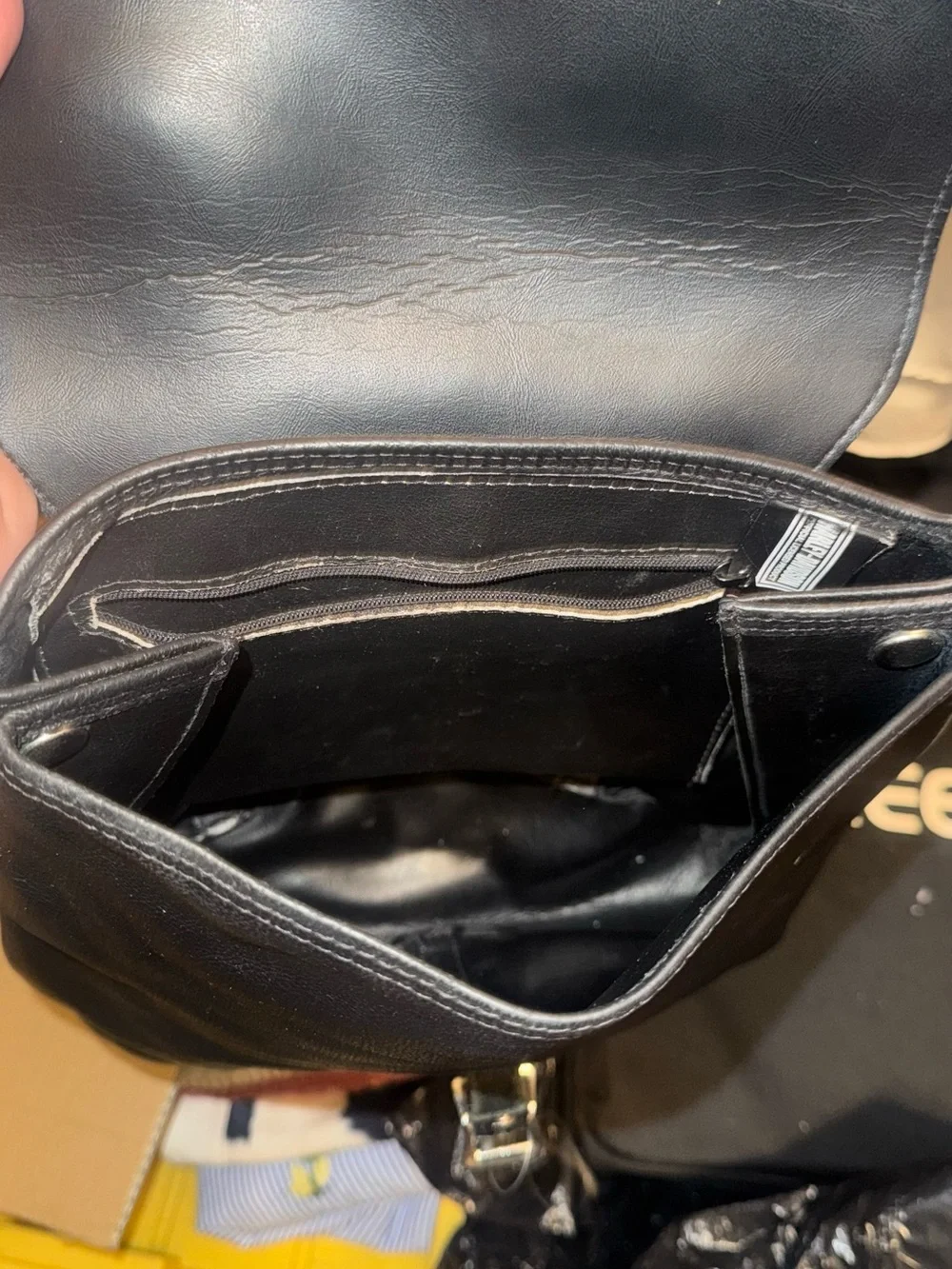 Harley-Davidson Black Leather Backpack with Embossed Shield